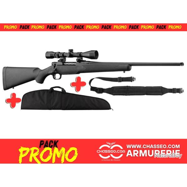 Pack Carabine Mossberg Patriot synth�tique avec lunette 3-9x40 + bretelle + fourreau 300 Win Mag