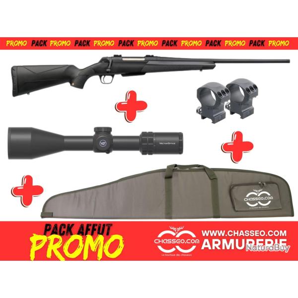 Pack carabine Winchester XPR Composite Threaded + Lunette Vector Optics + Fourreau 6,5 creedmoor