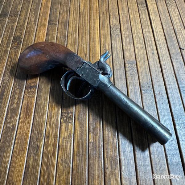 PISTOLET ELG A PERCUSSION JUXTAPOS�S DE DEFENSE CIRCA 1840-50