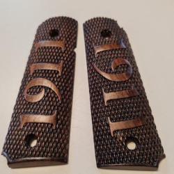 PAIRE DE PLAQUETTES BOIS POUR COLT 45,MODELE "1911"