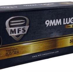 Vente group&eacute; -  Pack de 1000 cartouches MFS - Cal.9x19  FMJ