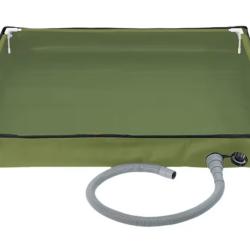 Base de Douche Camping Pliable 80x80 cm Plateau de Sol pour Tente de Douche Vert