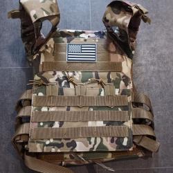 Gilet Pare-balle Multicam NIJ3  plaques acier