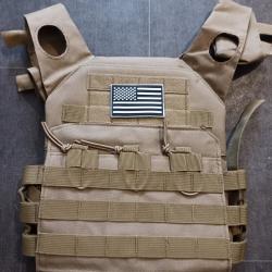Gilet Pare-balle Coyote NIJ3  plaques acier