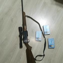 Browning bar cal 7 remg mag 61cm + lunette zeiss 1.5x6 42 montage eaw+ 3 bo&icirc;tes de balles