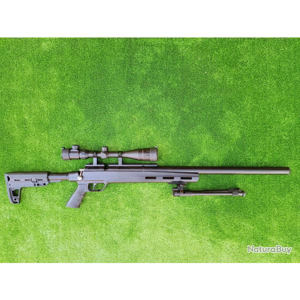 PACK-1 Carabine PCP Snowpeak M30C NOIR 5,5 mm 19,9 J.+ lunette 4-16 x 40AO + Kit puissan