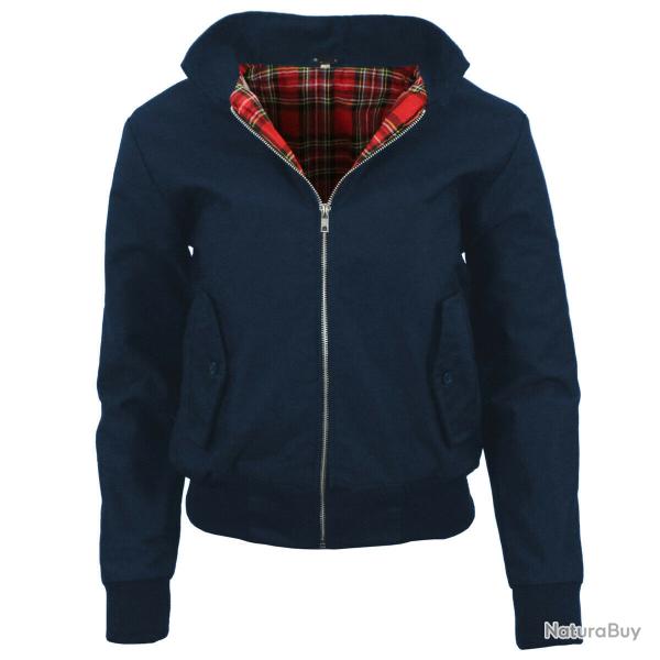 Veste Harrington vantage classique, coupe femme Bleu Marine