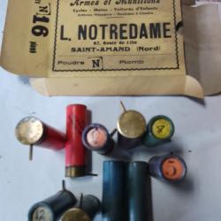 BOITE DE CARTOUCHES CAL 16 A BROCHE NO PL MELENGES