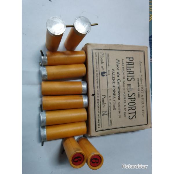 boite de 10 cartouches a broche  cal 16 pl 6