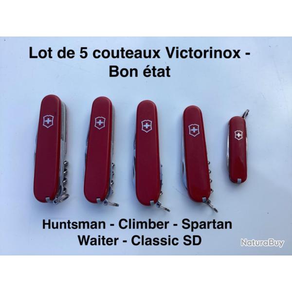 Lot 5 couteaux Victorinox  - Occasion tr�s bon �tat