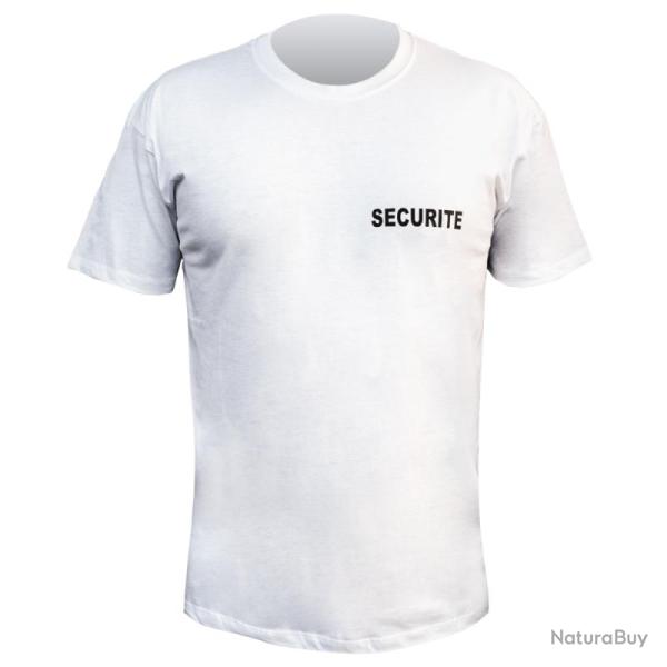 Tee-shirt S�curit� Blanc 100% Coton - Grande Taille 3XL