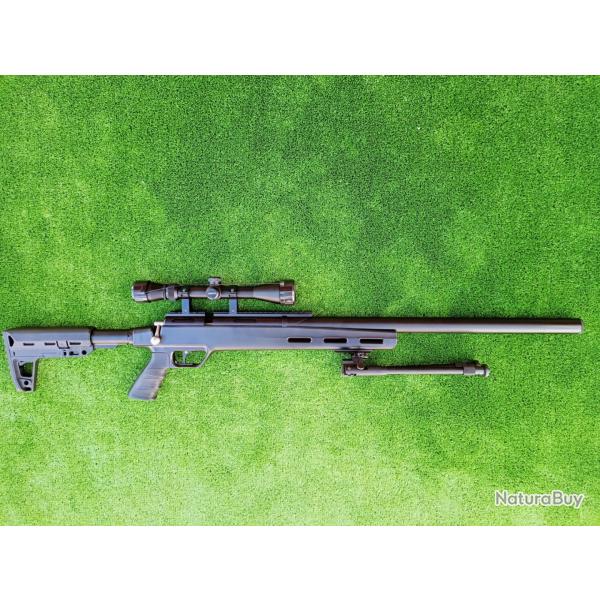 PACK 3 Carabine PCP SNOWPEAK M30C NOIR 6,35 mm 19,9 J. + Lunette 3-9 X 40 + Kit puissance