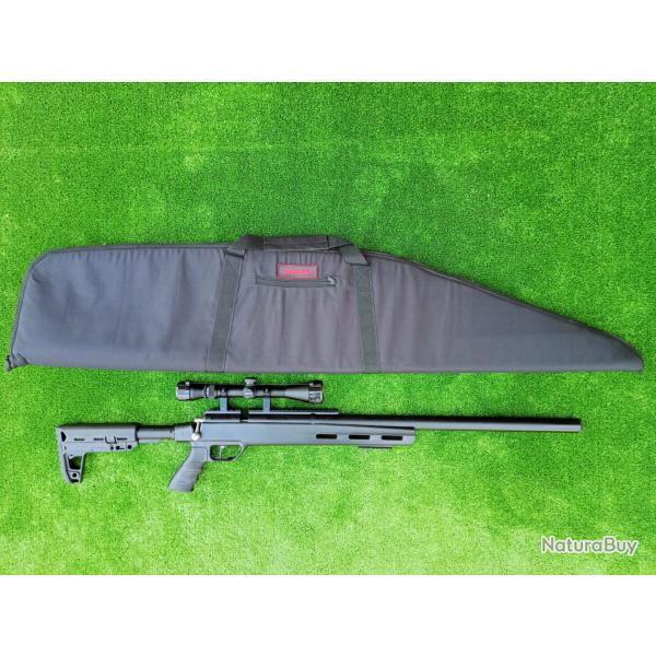 PACK 4 Carabine PCP SNOWPEAK M30C NOIR 5,5 mm 19,9 J. + Lunette 3-9 X 40 + Kit puissance