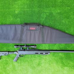 PACK 4 Carabine PCP SNOWPEAK M30C NOIR 6,35 mm 19,9 J. + Lunette 3-9 X 40 + Kit puissance