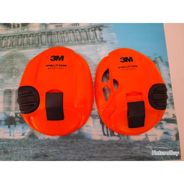 Paire de coquille rouge pour PELTOR 3M SPORTAC