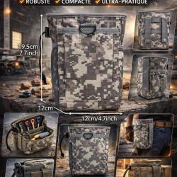 Pochette Tactique Multi-Rangement &Eacute;tanche Molle 3-5L Couleur ACU