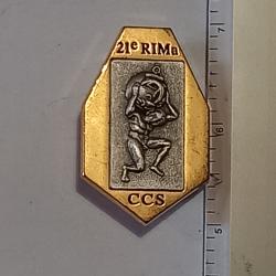 Insigne de la compagnie de commandement et de soutien (CCS) du 21&egrave;me RIMa