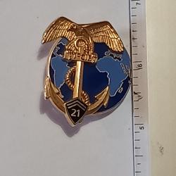 Insigne de la 1&egrave;re compagnie du 21&egrave;me r&eacute;igment d'infanterie de marine (21&egrave;me RIMa)
