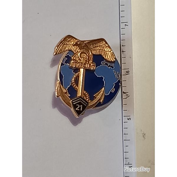 Insigne de la 1�re compagnie du 21�me r�igment d'infanterie de marine (21�me RIMa)