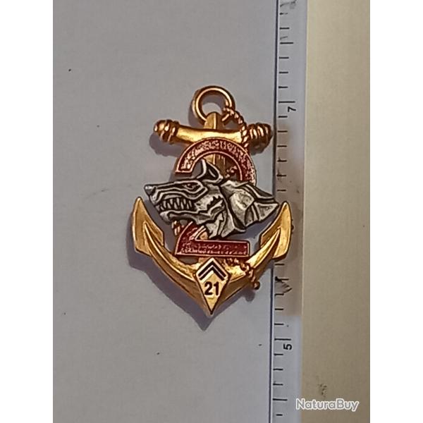 Insigne de la 2�me compagnie du 21�me r�giment d'infanterie de marine (21�me RIMa)