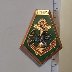 Insigne de la 4&egrave;me compagnie du 21&egrave;me r&eacute;giment d'infanterie de marine (21&egrave;me RIMa)