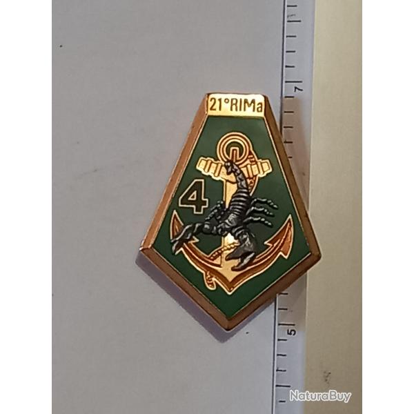 Insigne de la 4�me compagnie du 21�me r�giment d'infanterie de marine (21�me RIMa)