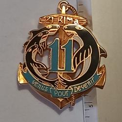 Insigne de la 11&egrave;me compagnie du 21&egrave;me r&eacute;giment d'infanterie de marine (21&egrave;me RIMa)