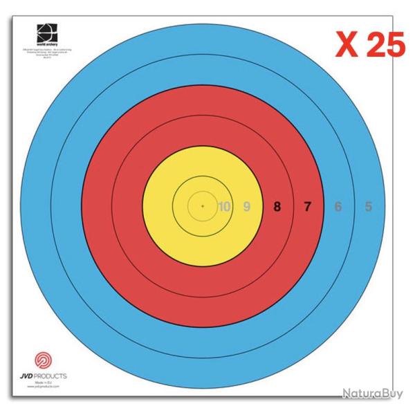 Lot de 25 blasons 80cm - 6 zones pour arcs � poulies