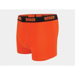 Pack 3 Boxers Homme Gorik Herock&reg; - Gris, Noir, Orange - Coton &Eacute;lasthanne S / M