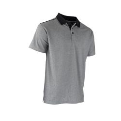 Polo Homme LMA&reg; Gris Chin&eacute; Manches Courtes Col Chemise