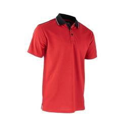 Polo Homme LMA&reg; Rouge Manches Courtes Col Chemise Coton Polyester