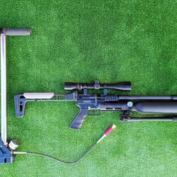 PACK-11 Carabine PCP SNOWPEAK AP900BTAN Cal. 5,5 mm 19,9 J. Bouteille aluminium + Valve Puissance