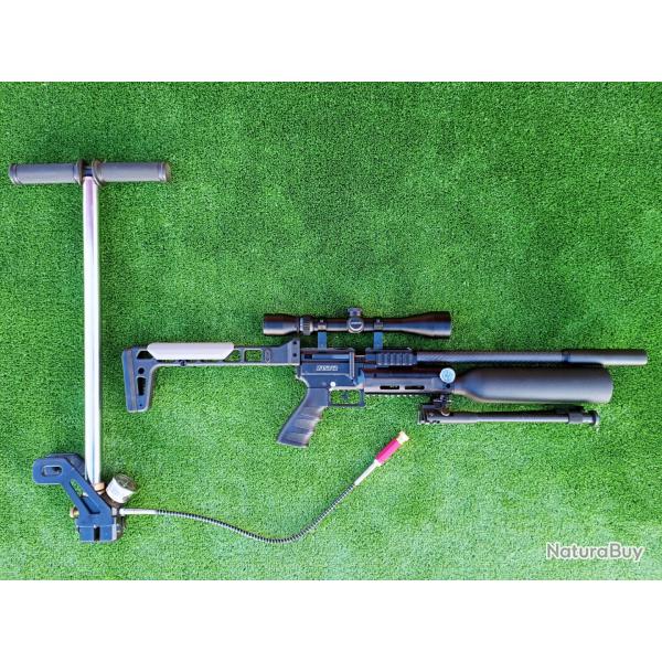 PACK-11 Carabine PCP SNOWPEAK AP900BTAN Cal. 6,35 mm 19,9 J. Bouteille aluminium + Valve Puissance