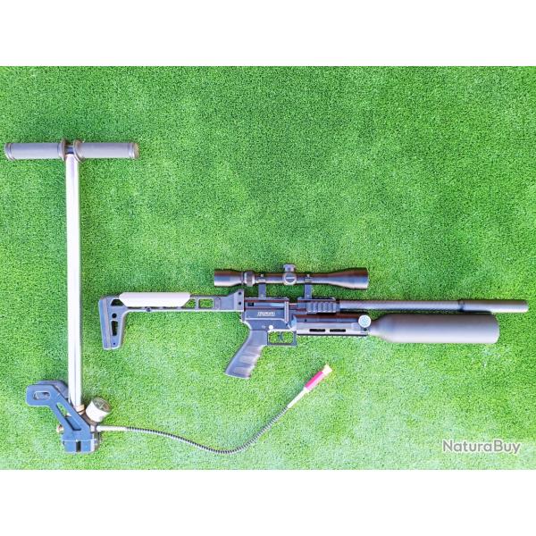 PACK-12 Carabine PCP SNOWPEAK AP900BTAN Cal. 4,5 mm 19,9 J. Bouteille aluminium + Valve Puissance