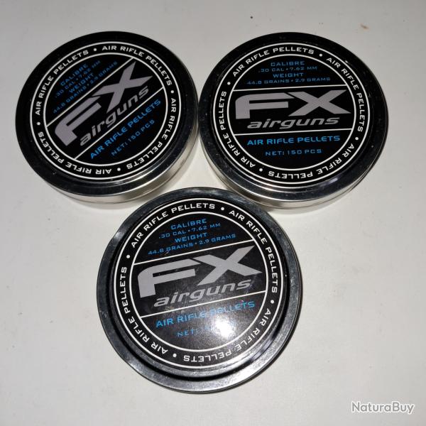 Plombs fx airgun 7.62. 44.8 gr , 2,9 gram
