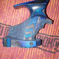 Crosse pour pistolet de comp&eacute;tition walther LP 400 plomb, bleu nuit