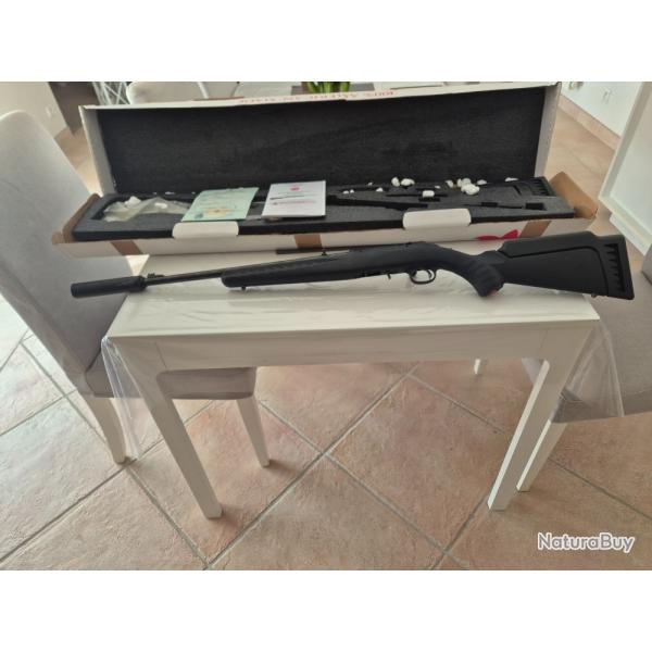 Carabine Ruger American Rimfire Cal.22lr - chargeur de 10 coups - canon de 46cm + silencieux