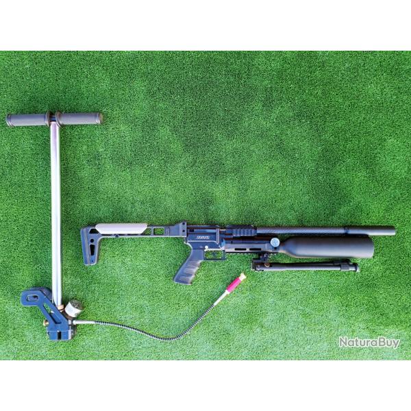 PACK-14 Carabine PCP SNOWPEAK AP900BTAN Cal. 6,35 mm 19,9 J. Bouteille aluminium + Valve Puissance