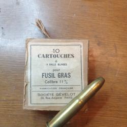 Bo&icirc;te de cartouches pour fusil Gras 1890 de marque Gevelot.
