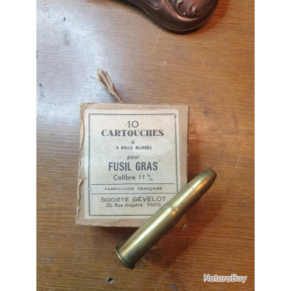 Bo�te de cartouches pour fusil Gras 1890 de marque Gevelot.