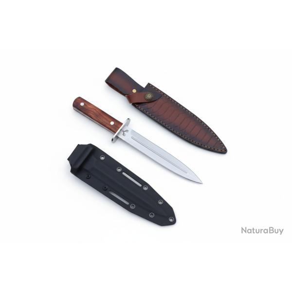 Dague DUFOUR FRANCE: L'�pine - Sp�cial Battue & Sanglier - Acier Inox & Rosewood
