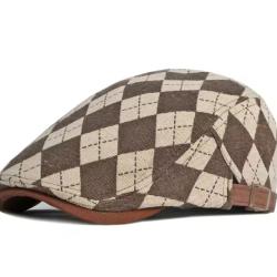 Casquette-B&eacute;ret r&eacute;tro Coloris Noir, Marron ou Beige