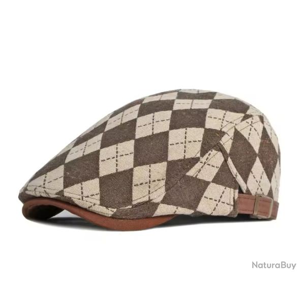 Casquette-B�ret r�tro Coloris Noir, Marron ou Beige