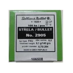 Ogives Sellier & Bellot 6,5mm N&deg;2905 140grs x100