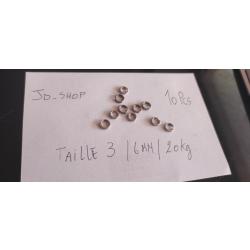 Anneaux bris&eacute;s 10 pi&egrave;ces taille 3 6mm 20kg pour la p&ecirc;che en mer et eau douce