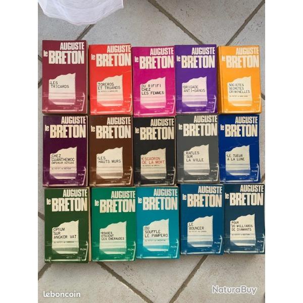 LOT 15 LIVRES D AUGUSTE LE BRETON  OCCASION