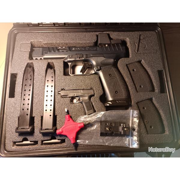 CANIK SFX RIVAL S DARKSIDE / POINT ROUGE M02 / RESSORT MATCH HEAVY JAUNE-ROUGE- BLEU COMME NEUF!!!!