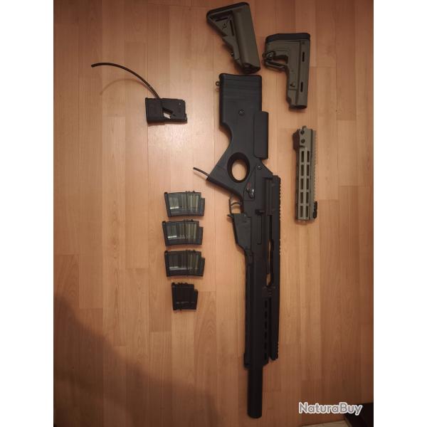 Crosse M4, Garde main,dmr sl9 hpa, adaptateur hpa mws ,cyma emg