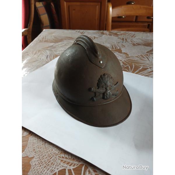 Casque militaire Fran�ais Adrian complet 39-45 artillerie