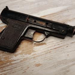 SANS RESERVE - Pistolet jouet ancien JEP Stand - t&ocirc;le lithographi&eacute;e - jouet vintage fran&ccedil;ais
